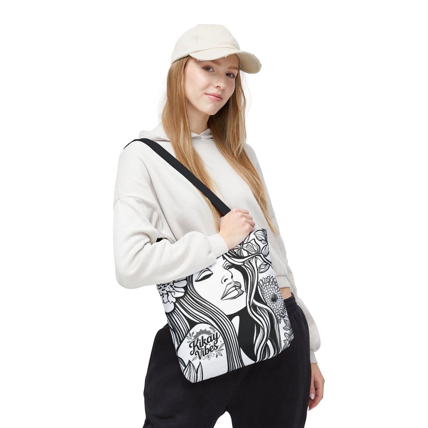 Kikay Vibes Floral Tote Bag for Everyday Use, Eco-Friendly Shopping, Kikay Vibes Design