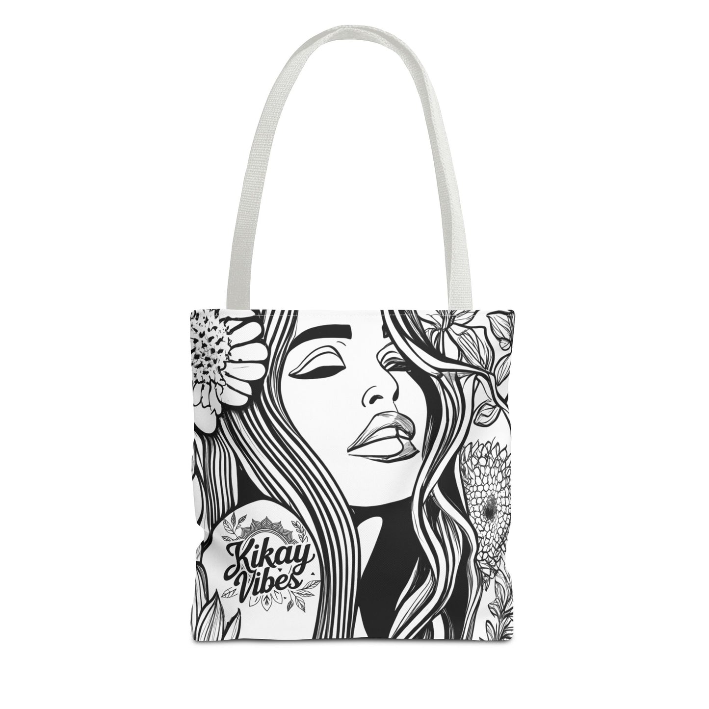 Kikay Vibes Floral Tote Bag for Everyday Use, Eco-Friendly Shopping, Kikay Vibes Design