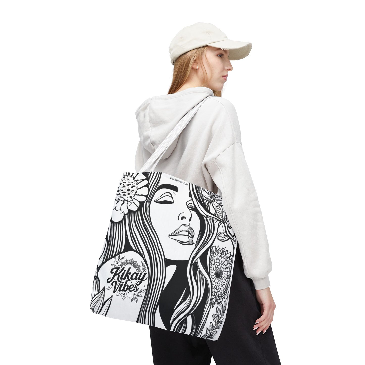 Kikay Vibes Floral Tote Bag for Everyday Use, Eco-Friendly Shopping, Kikay Vibes Design