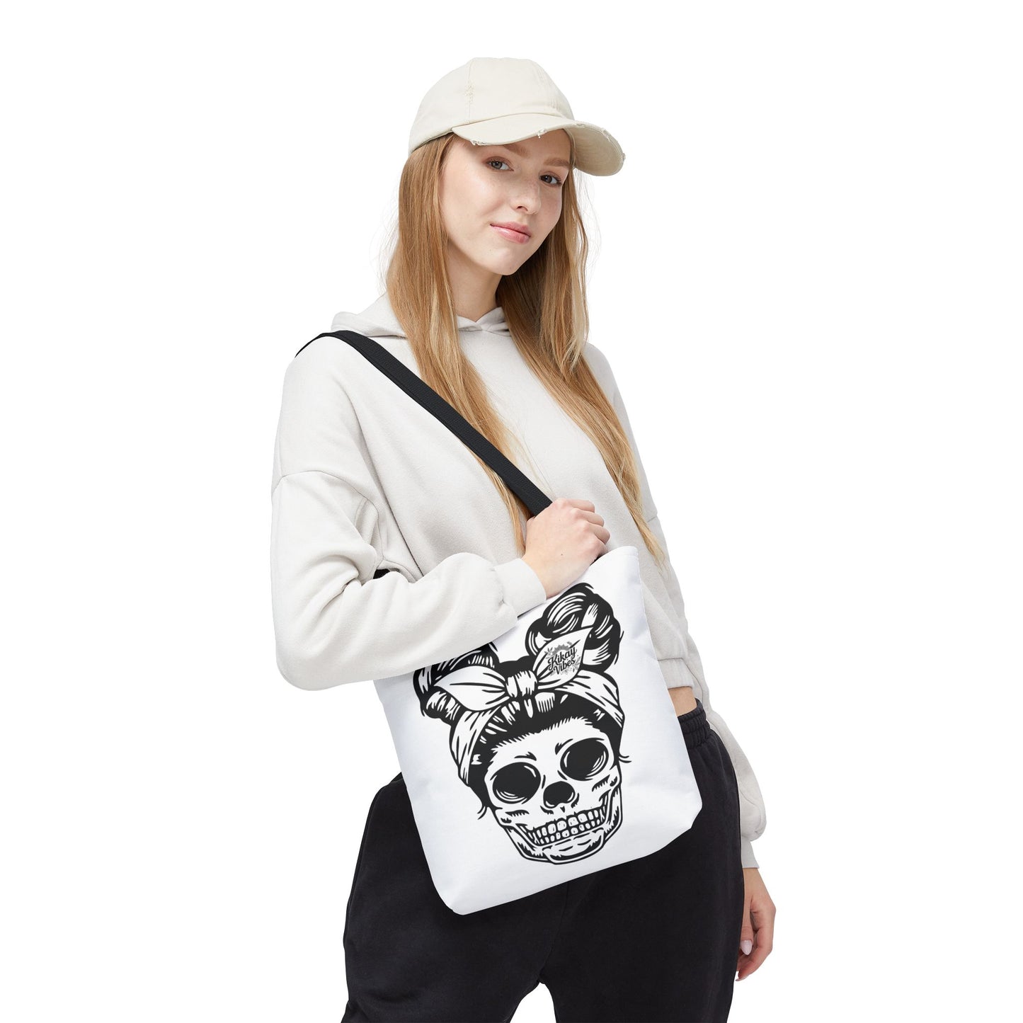 Minnie Kikay Skull Tote Bag | Trendy AOP Shopping Tote, Beach Bag, Chic Handbag, Gift for Her, Festival Accessory