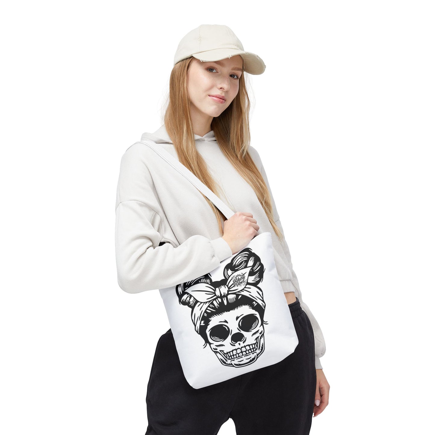 Minnie Kikay Skull Tote Bag | Trendy AOP Shopping Tote, Beach Bag, Chic Handbag, Gift for Her, Festival Accessory