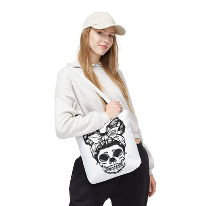 Minnie Kikay Skull Tote Bag | Trendy AOP Shopping Tote, Beach Bag, Chic Handbag, Gift for Her, Festival Accessory