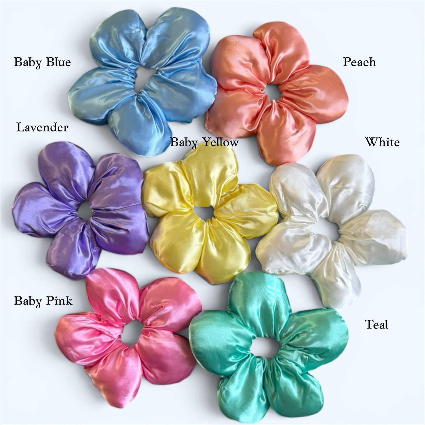 Flower Scrunchies Pastel