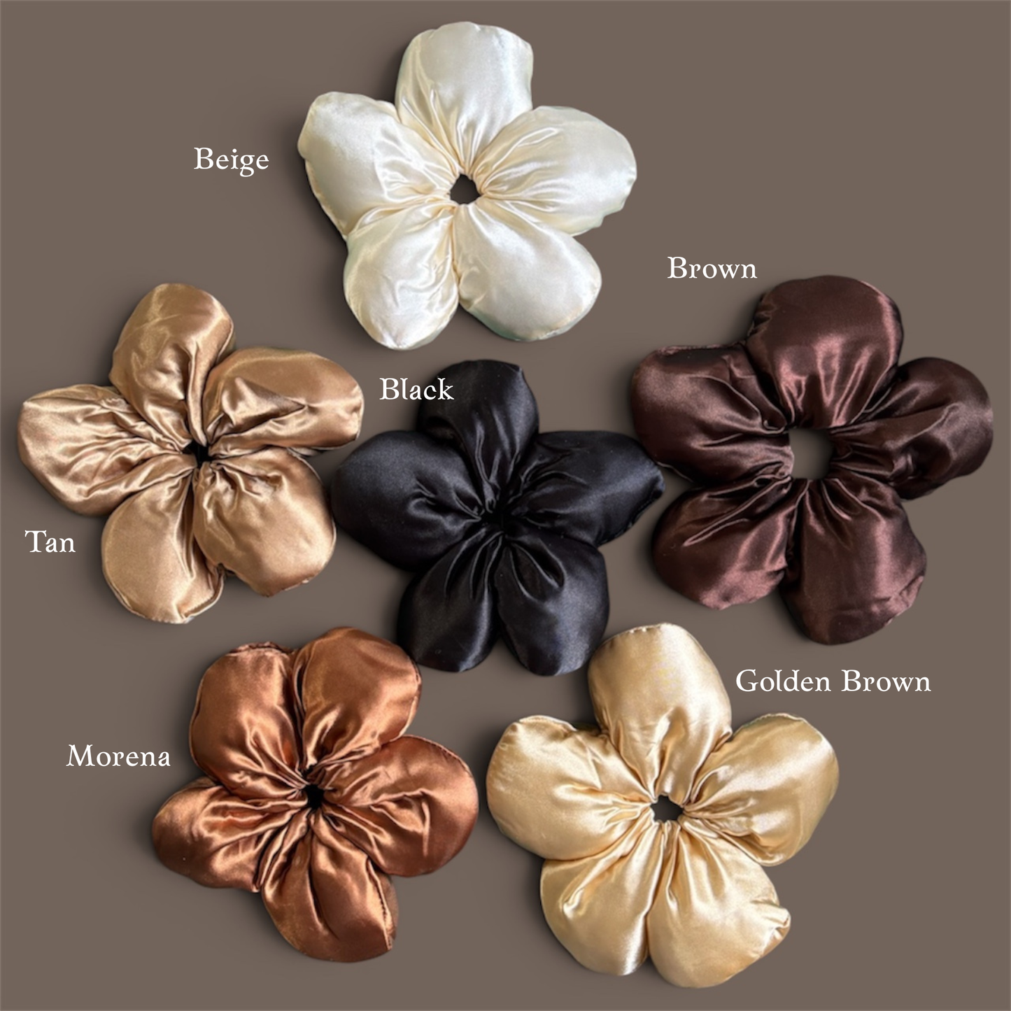 Flower Scrunchies Chocolate